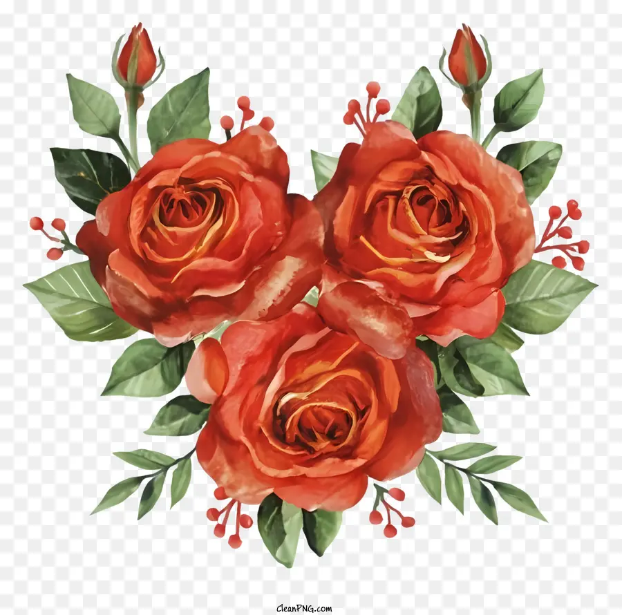 Roses Rouges，Fleurs Rouges PNG