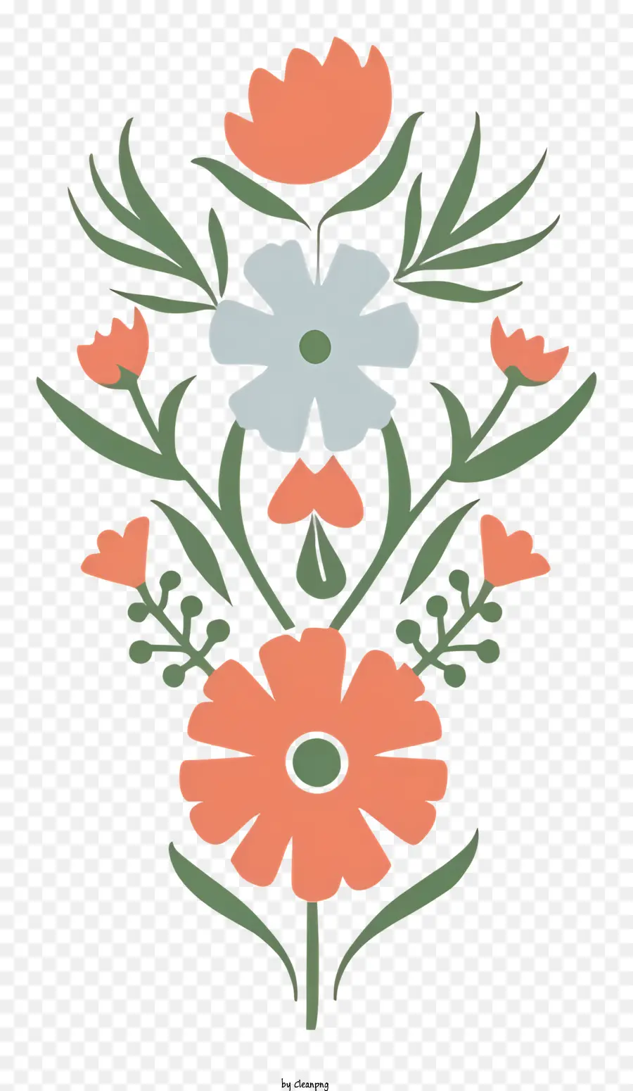 Design Floral，Fleurs Colorées PNG