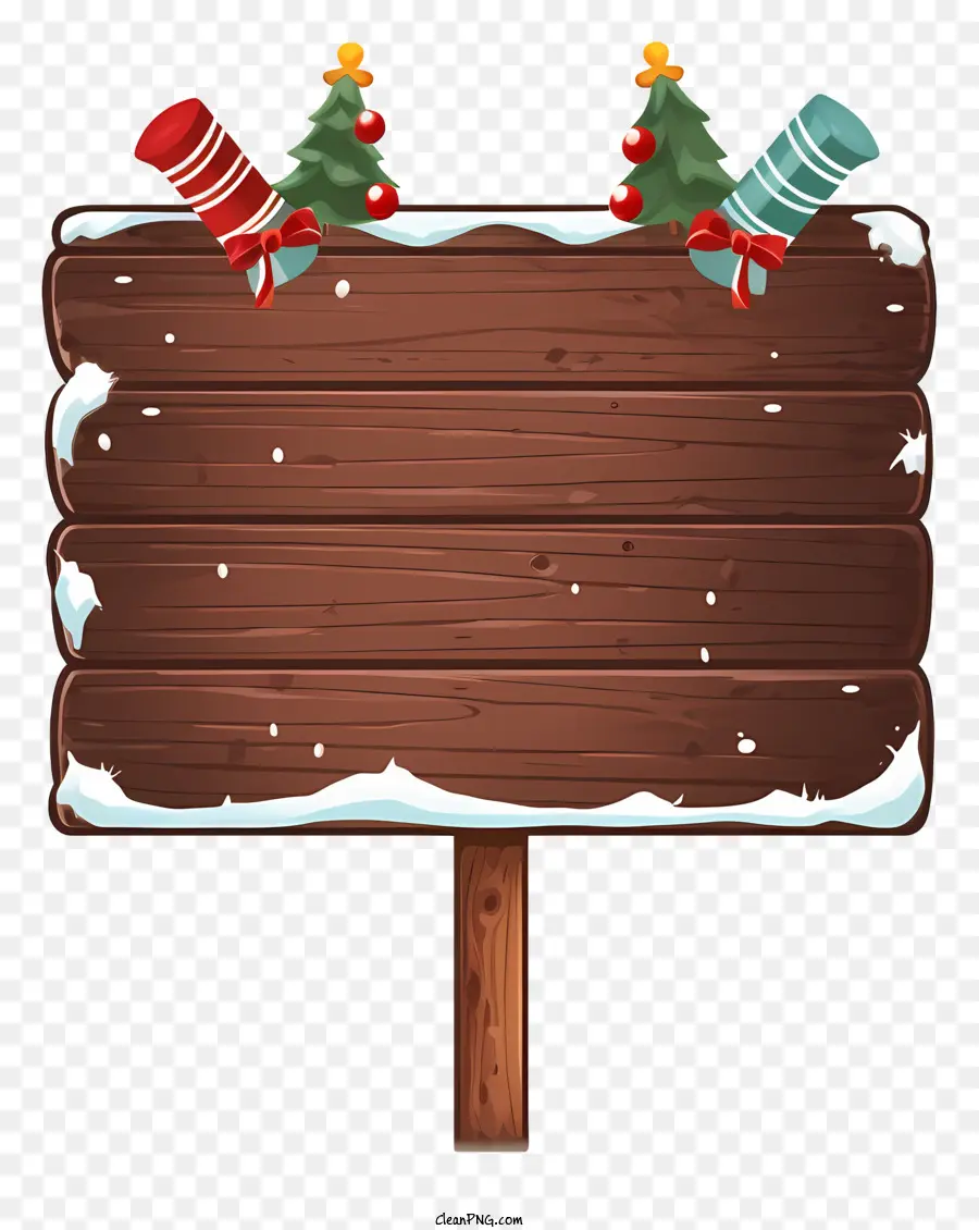 Décoration De Noël，Panneau En Bois PNG