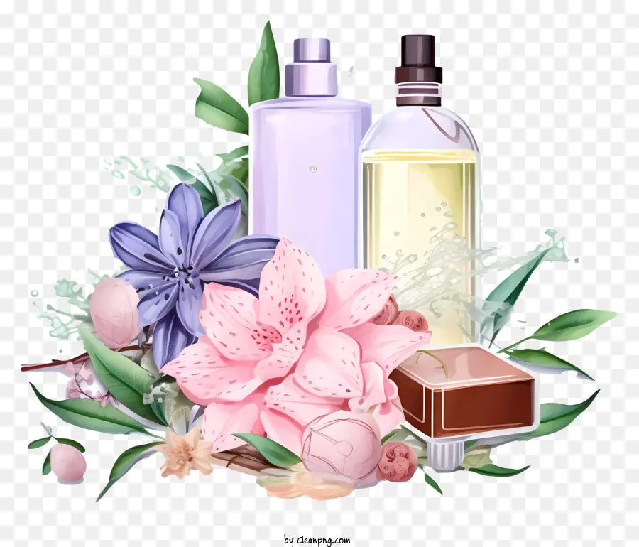 Fleurs，Flacons De Parfum PNG