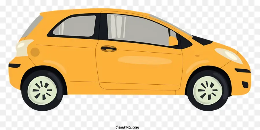 Petite Voiture Jaune，Véhicule Compact PNG