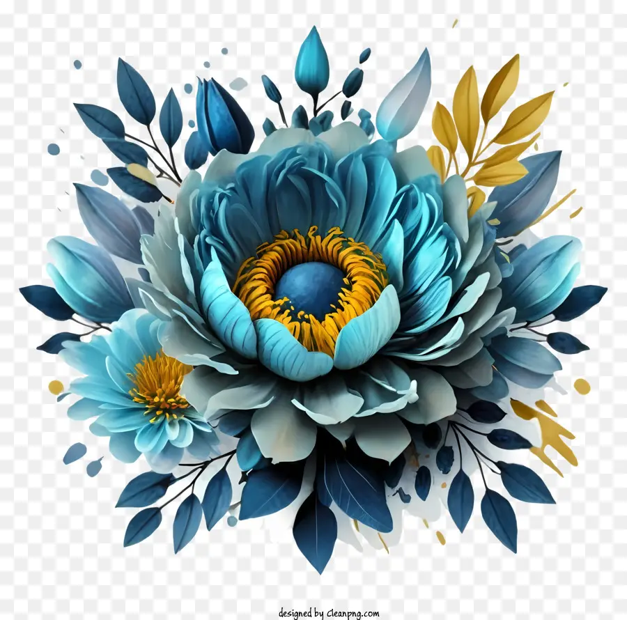 Fleur Bleue，Fleur Jaune PNG