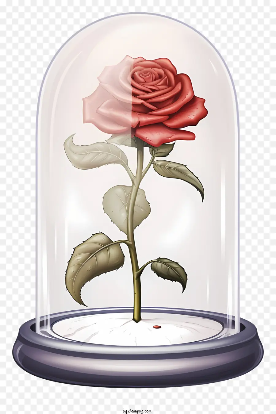 Rose，Pot De Cloche De Verre PNG