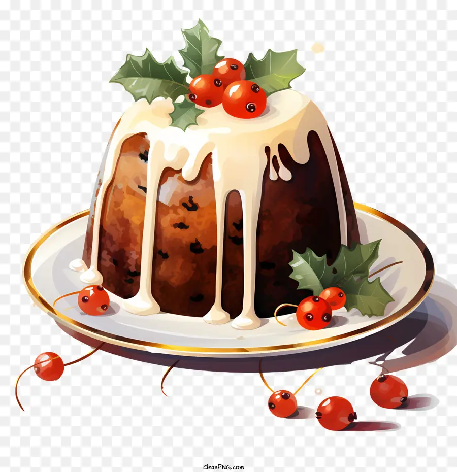 Gâteau De Pudding，Cerise PNG