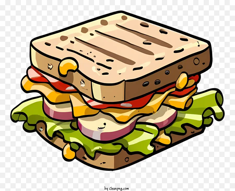 Sandwich，Sandwich De Dessin Animé PNG