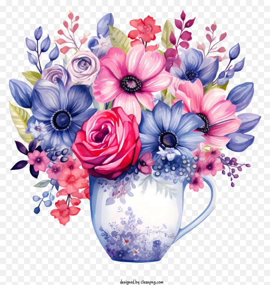 Arrangement De Fleurs，Vase PNG