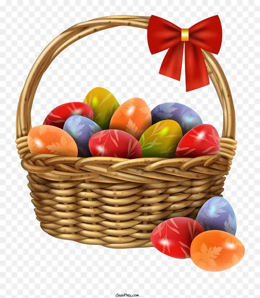 Oeufs De Pâques，Panier PNG