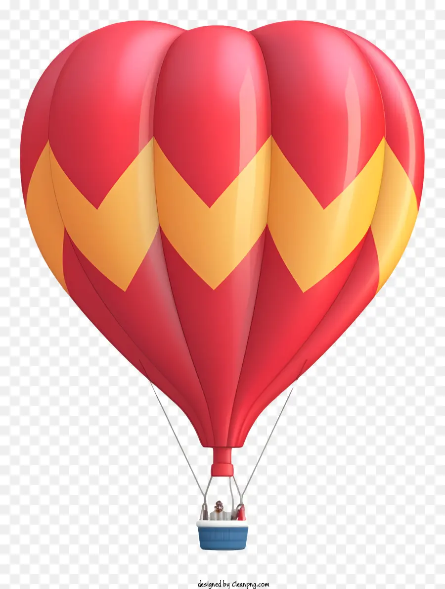 Ballon à Air Chaud，Rouge Heartshaped Ballon PNG