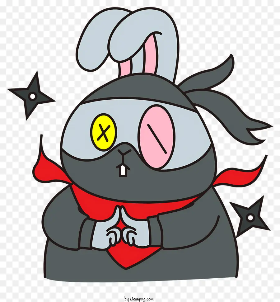 Personnage De Dessin Animé，Lapin Ninja PNG