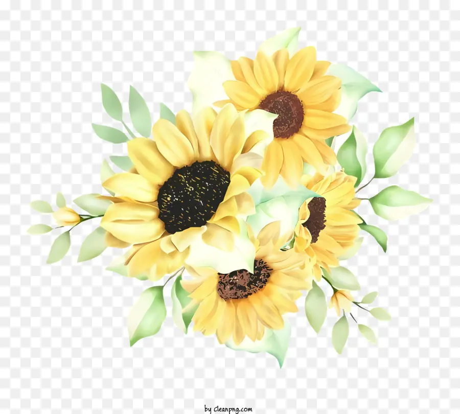 Tournesols，Bouquet PNG