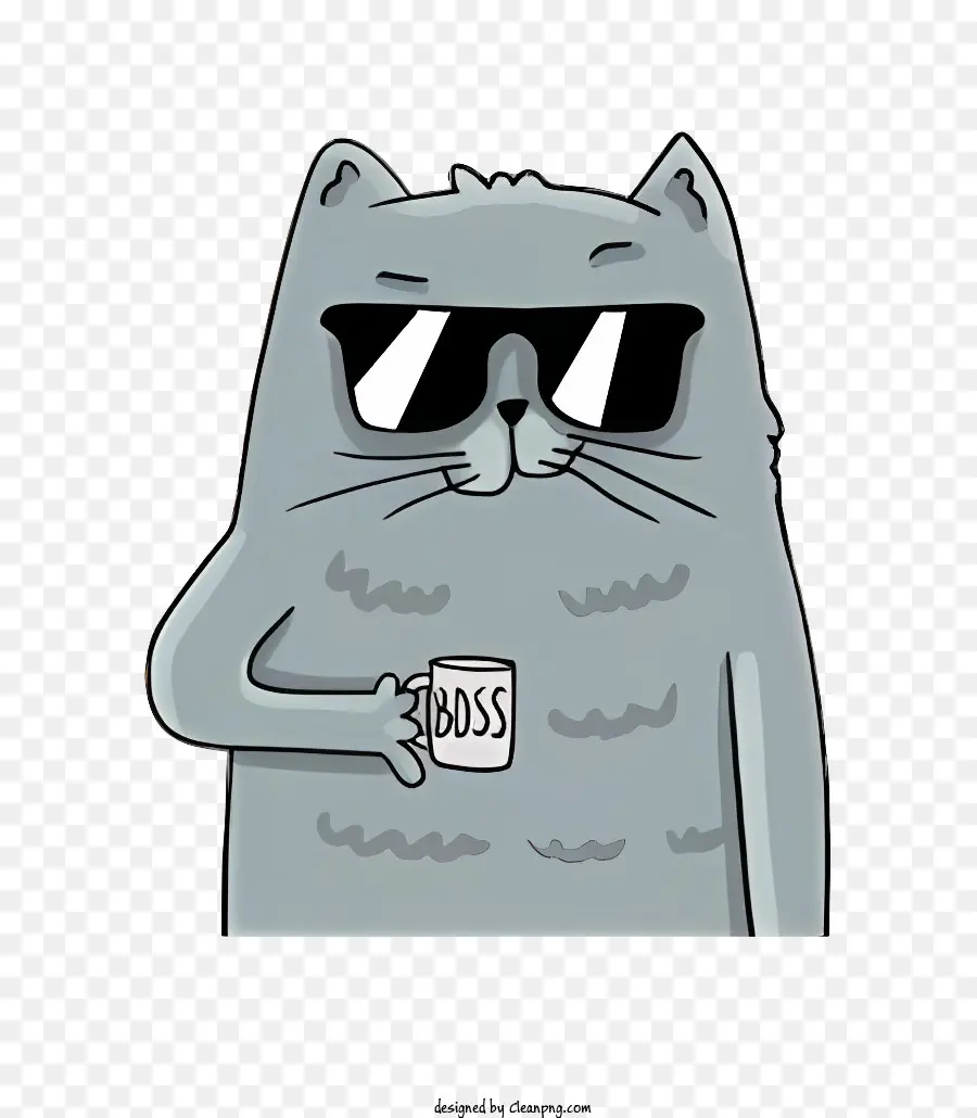 Chat De Dessin Animé，Chat Gris PNG