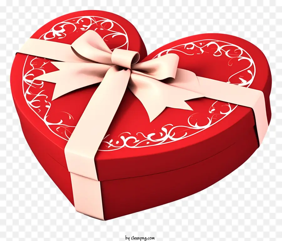 Heartshaped Boîte Cadeau，Boîte Cadeau Rouge Brillant PNG