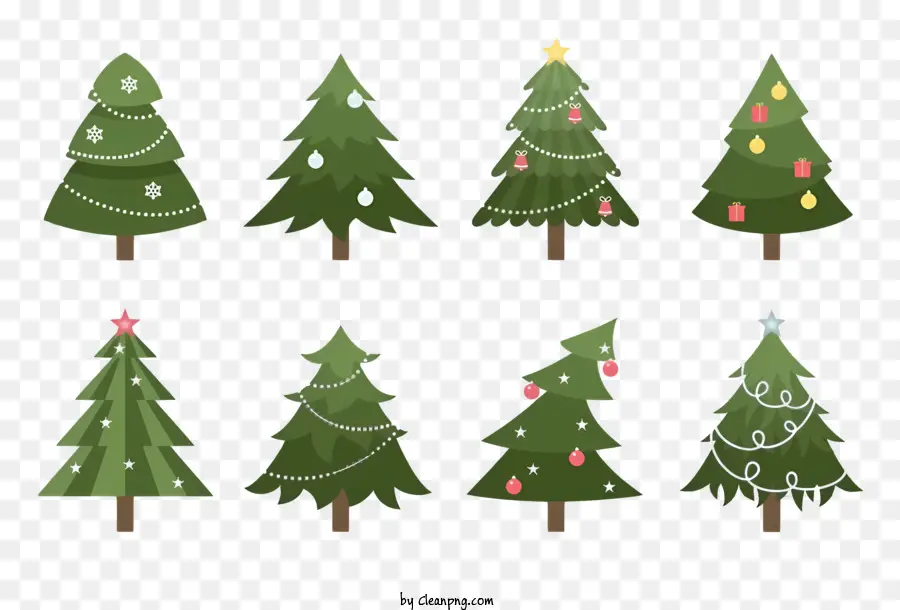 Les Arbres De Noël，Conceptions D'arbres De Noël Uniques PNG