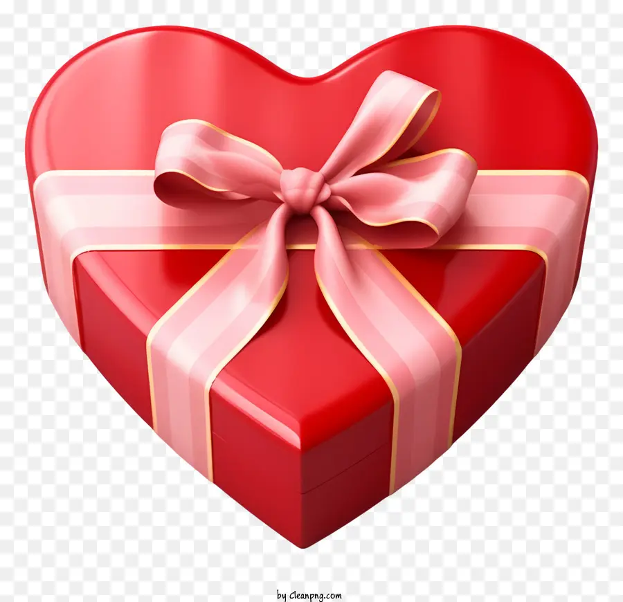 Boîte En Forme De Coeur Rouge，Image De La Saint Valentin PNG