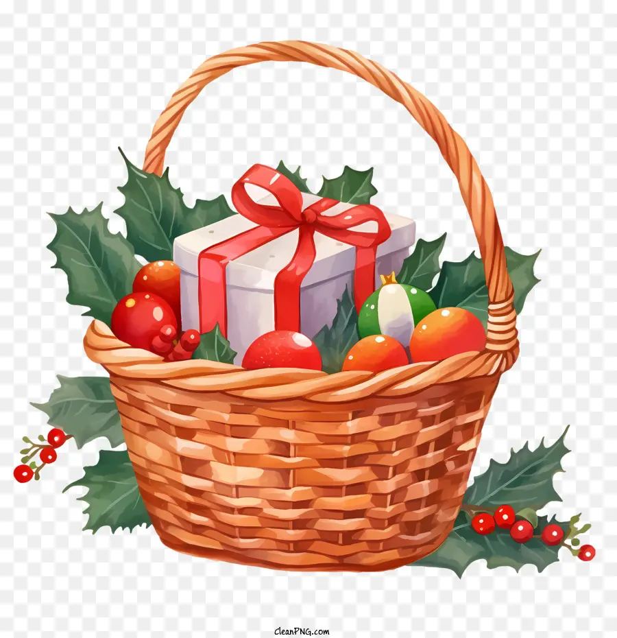 Panier De Noël，Panier Cadeau PNG