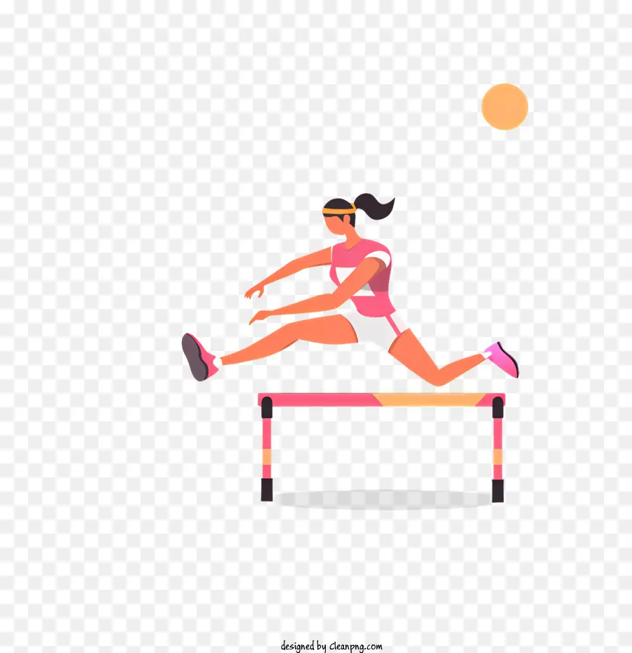 Femme Running，Hurdle Running PNG