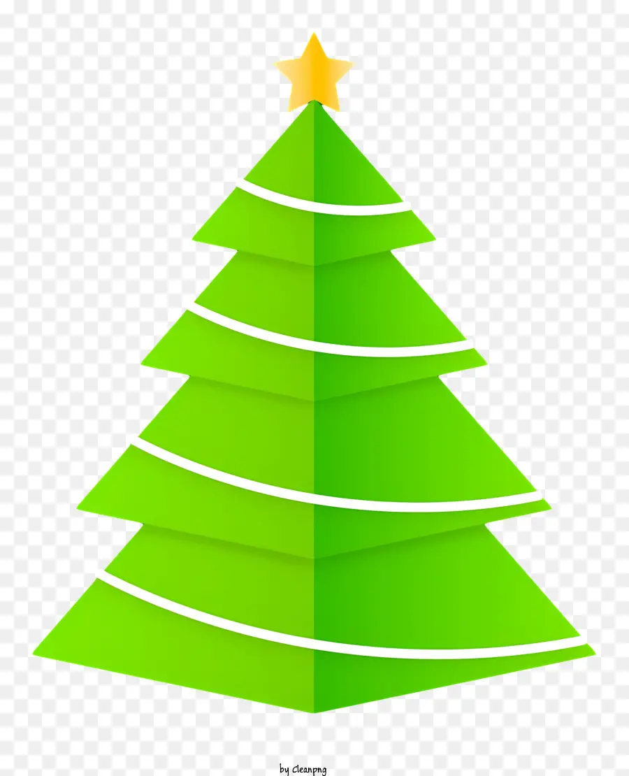 Sapin De Noël Vert，Ruban Vert PNG