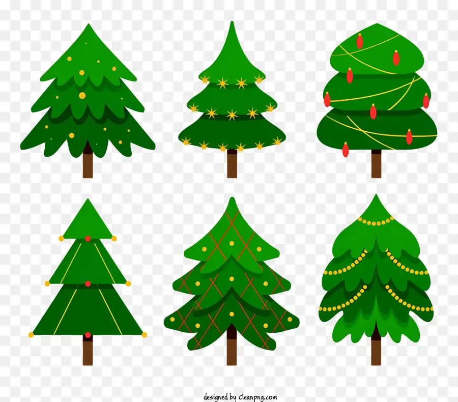 Arbres De Noël，Décorations PNG