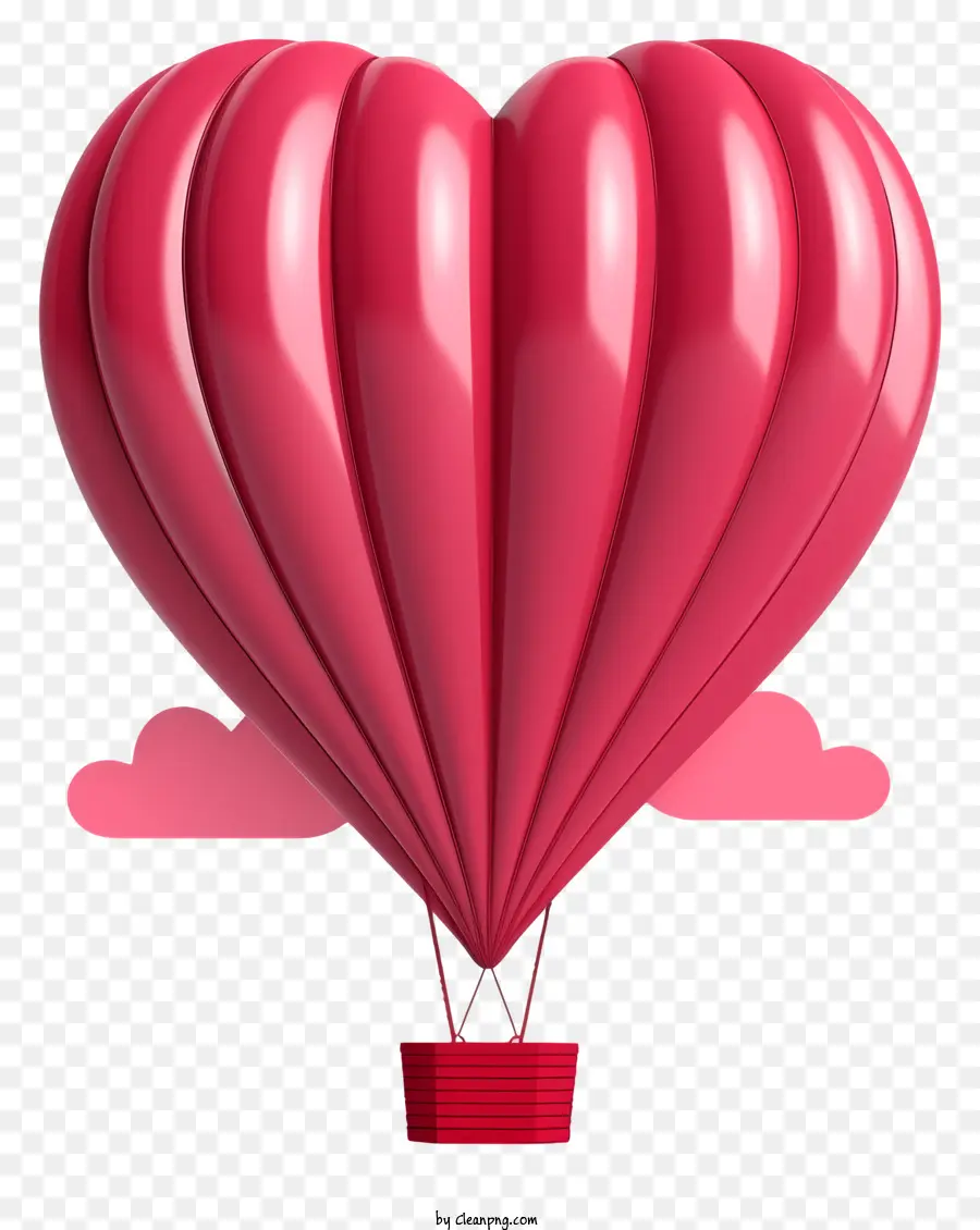 Montgolfière，Ballon En Forme De Coeur PNG