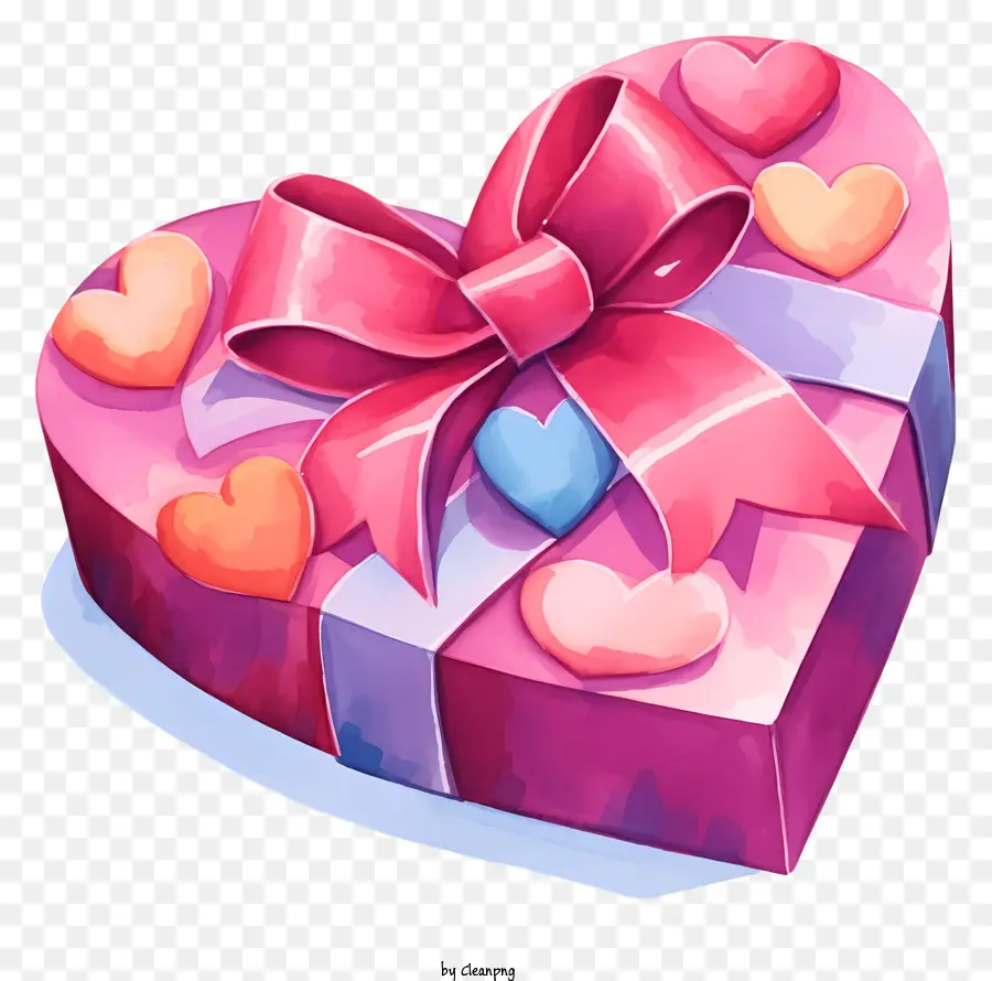 Boîte De Bonbons En Forme De Coeur，Coeur Rose De La Boîte De PNG