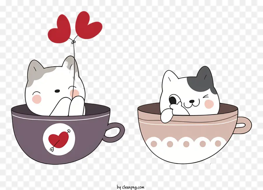 Les Chats，Tasses PNG