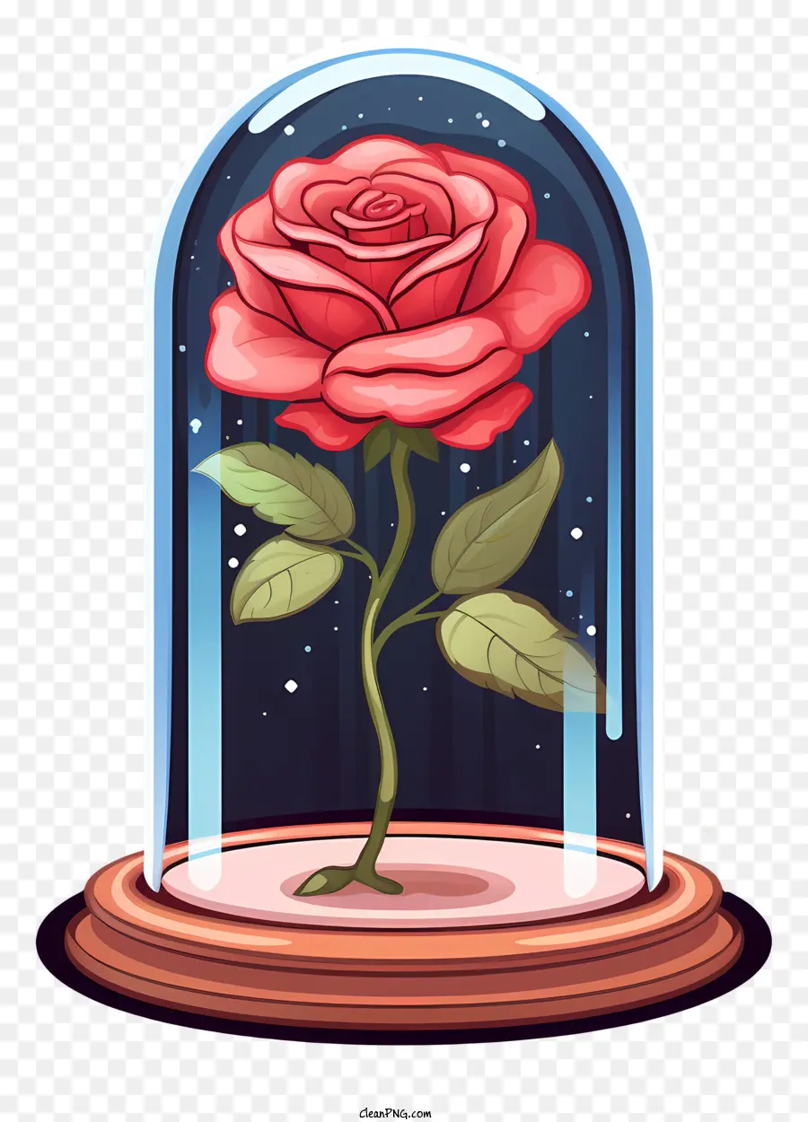 Rose Rouge，Dôme De Verre PNG