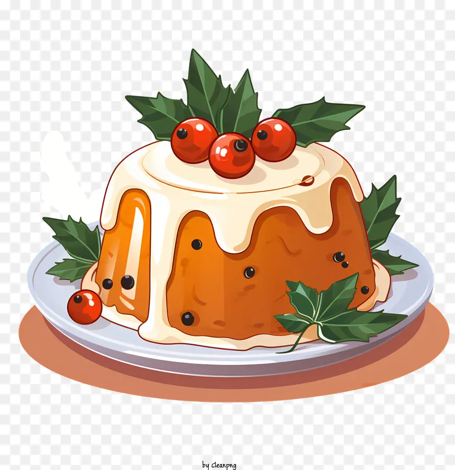 Gâteau De Noël，Cerises PNG