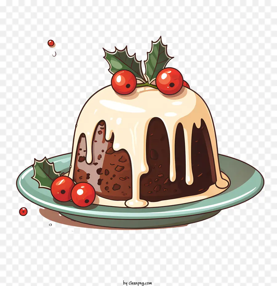 Gâteau De Lave Au Chocolat，Pudding De Noël PNG