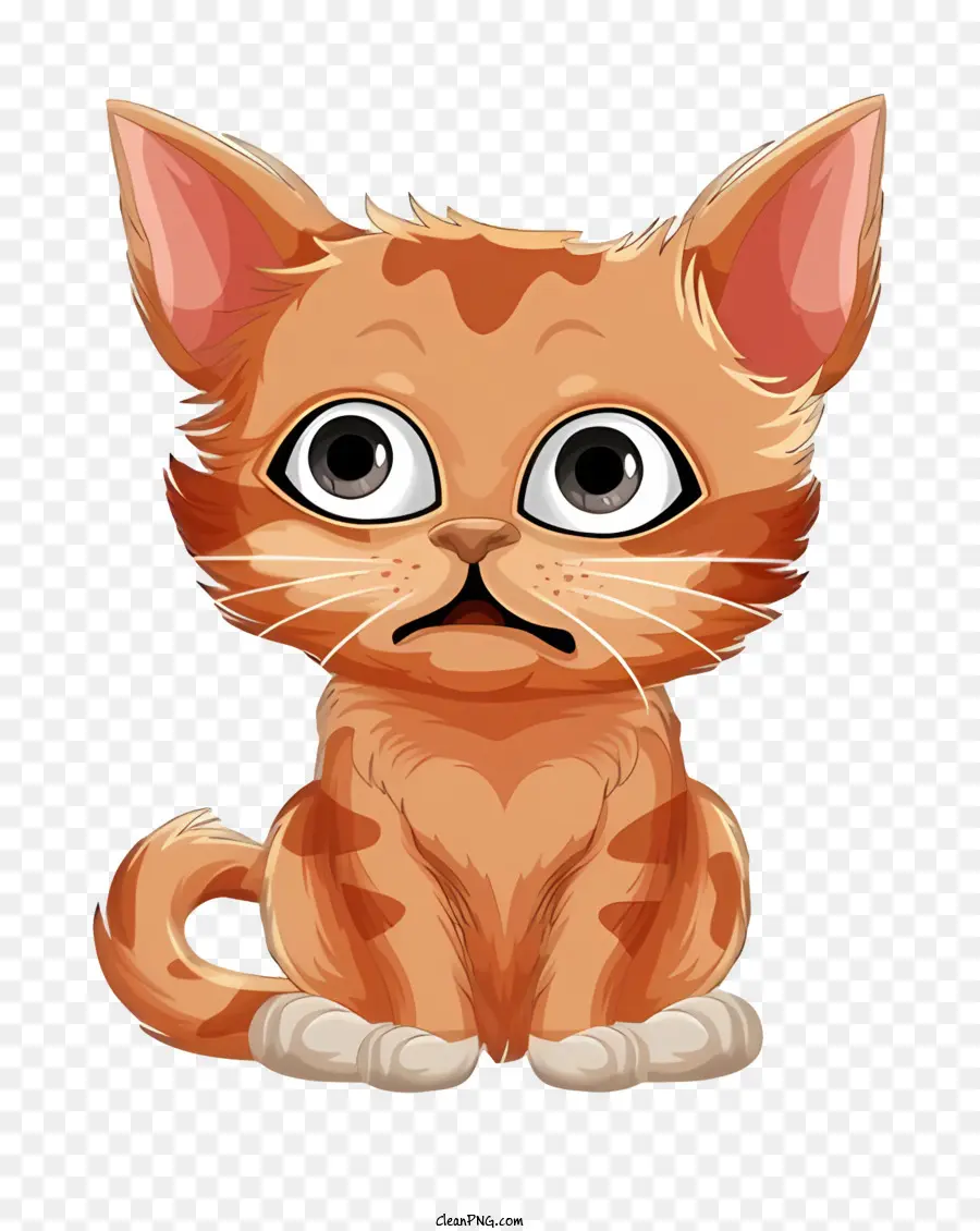 Chat De Dessin Animé，Chat Orange PNG