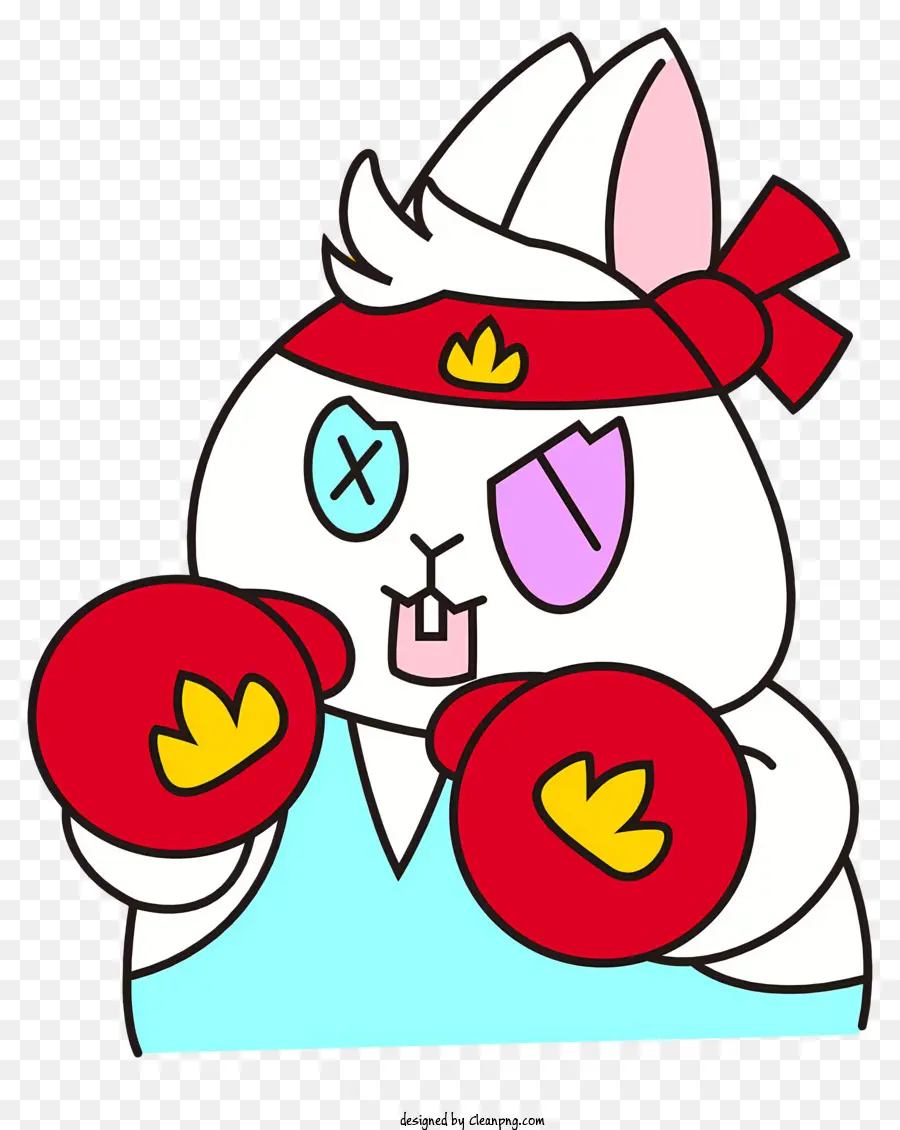 Personnage De Dessin Animé，Lapin De Boxe PNG