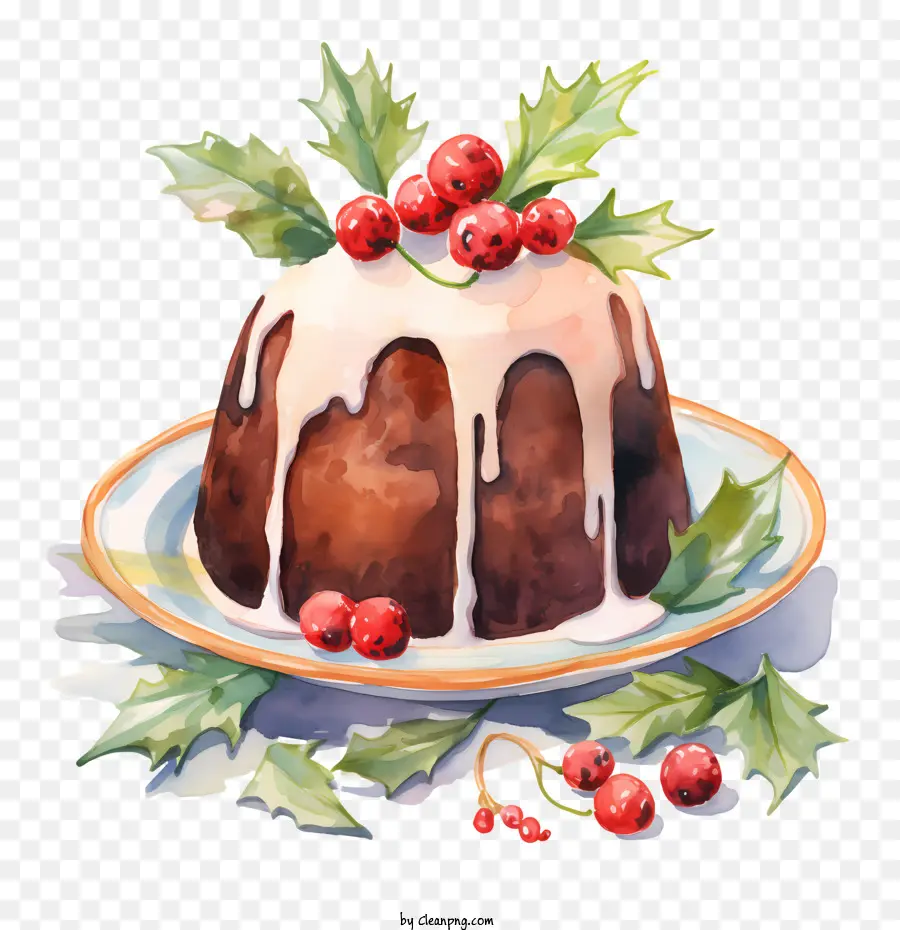 Gâteau De Lave Au Chocolat，Pudding De Noël PNG