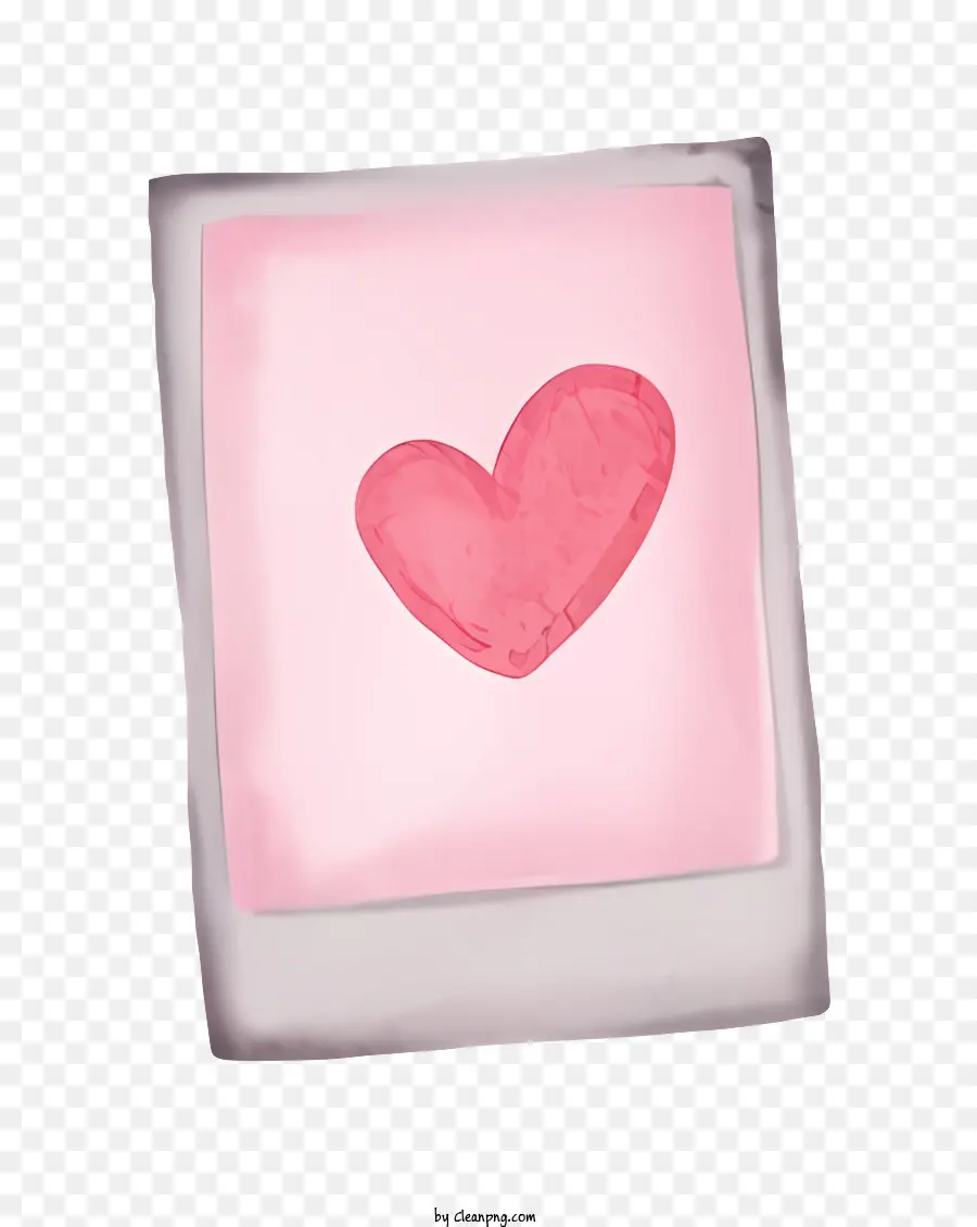 Coeur Rose，Coeur Dans Un Cadre PNG