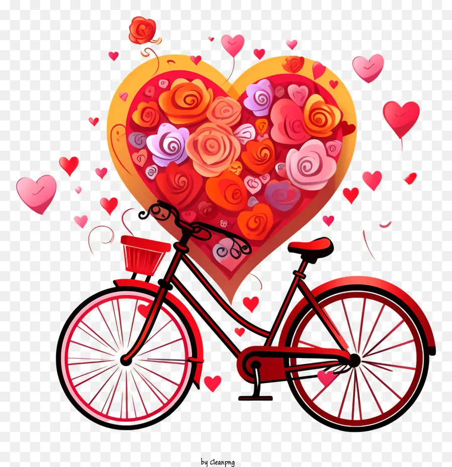 Heartshaped Fleurs，Fleur De Vélos PNG