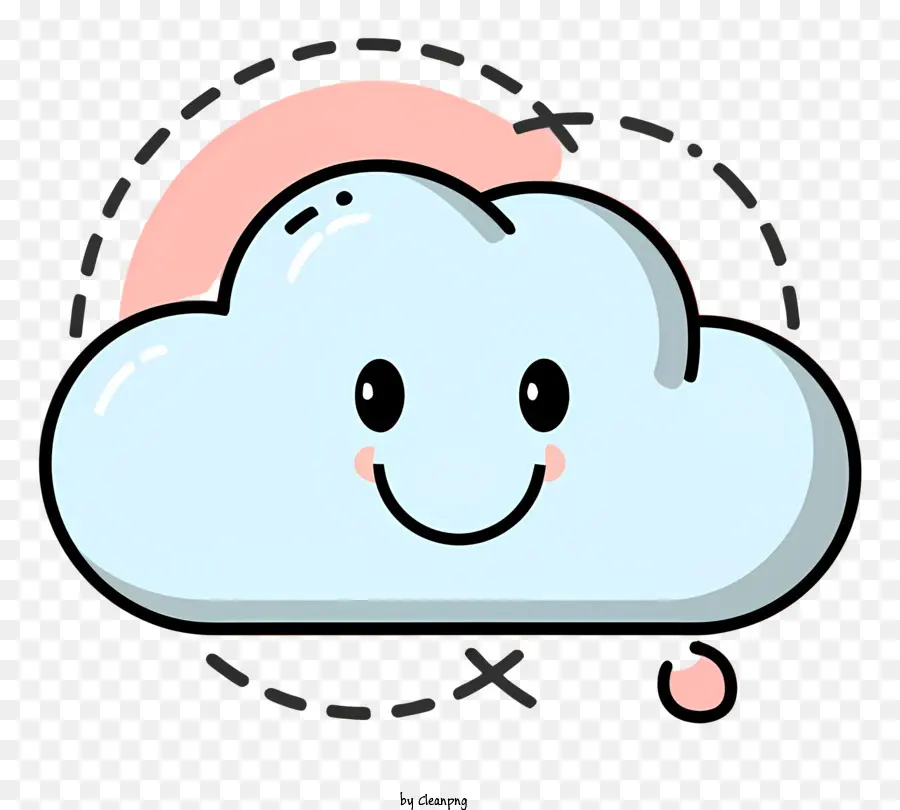 Nuage Souriant，Heureux PNG