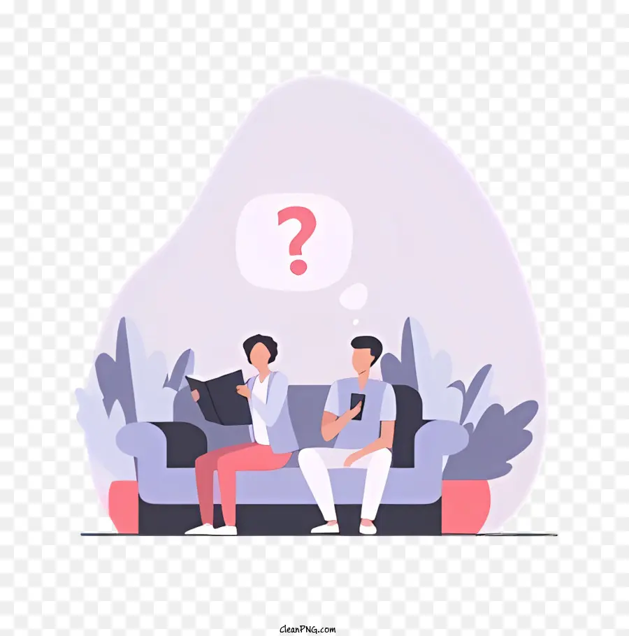 Couple，Question PNG