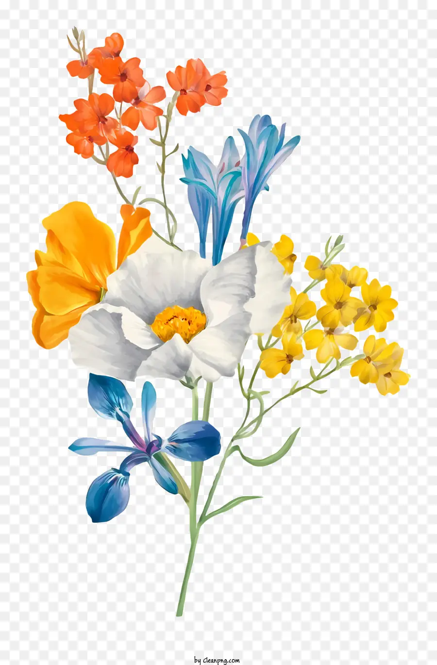 Bouquet De Fleurs，Fleurs Blanches PNG