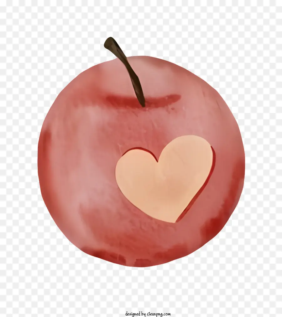 Pomme Rouge，Heartshaped PNG