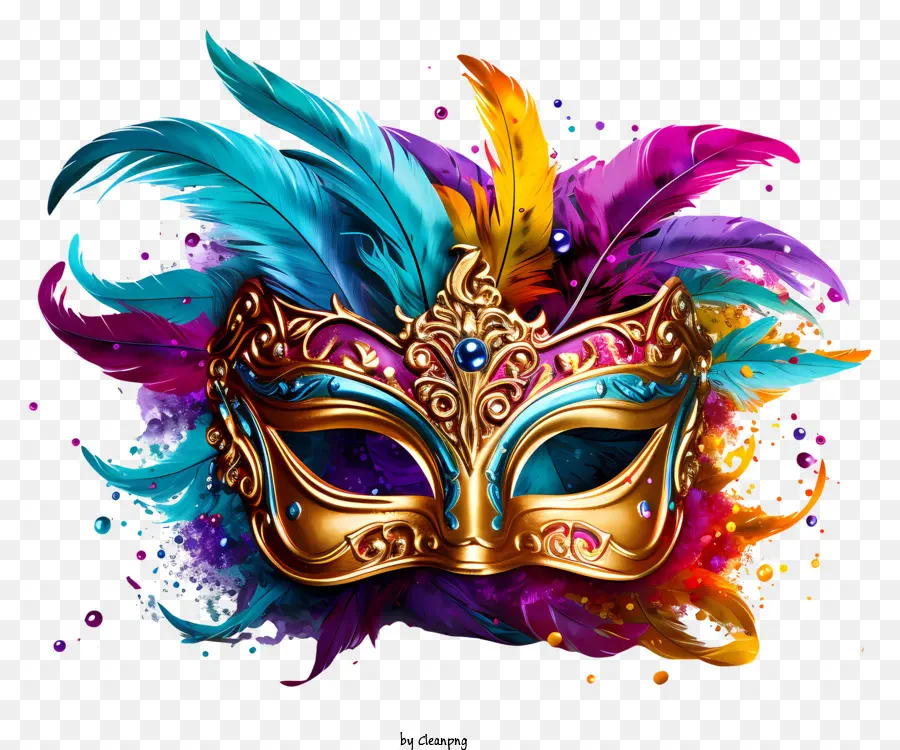 Masque De Carnaval，Plumes PNG