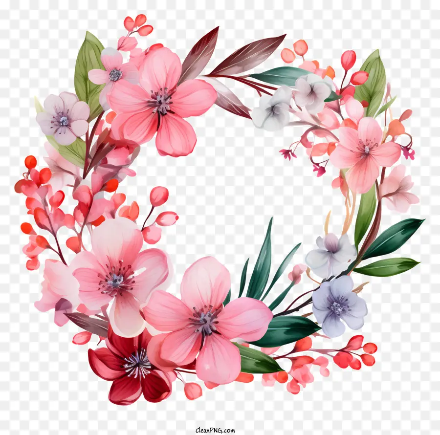 Couronne Florale，Fleurs PNG