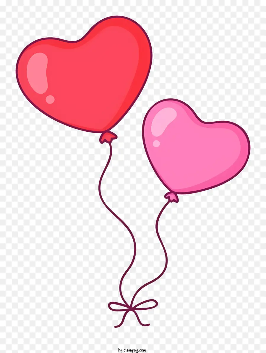 Ballons Roses，Ballons Coeur PNG