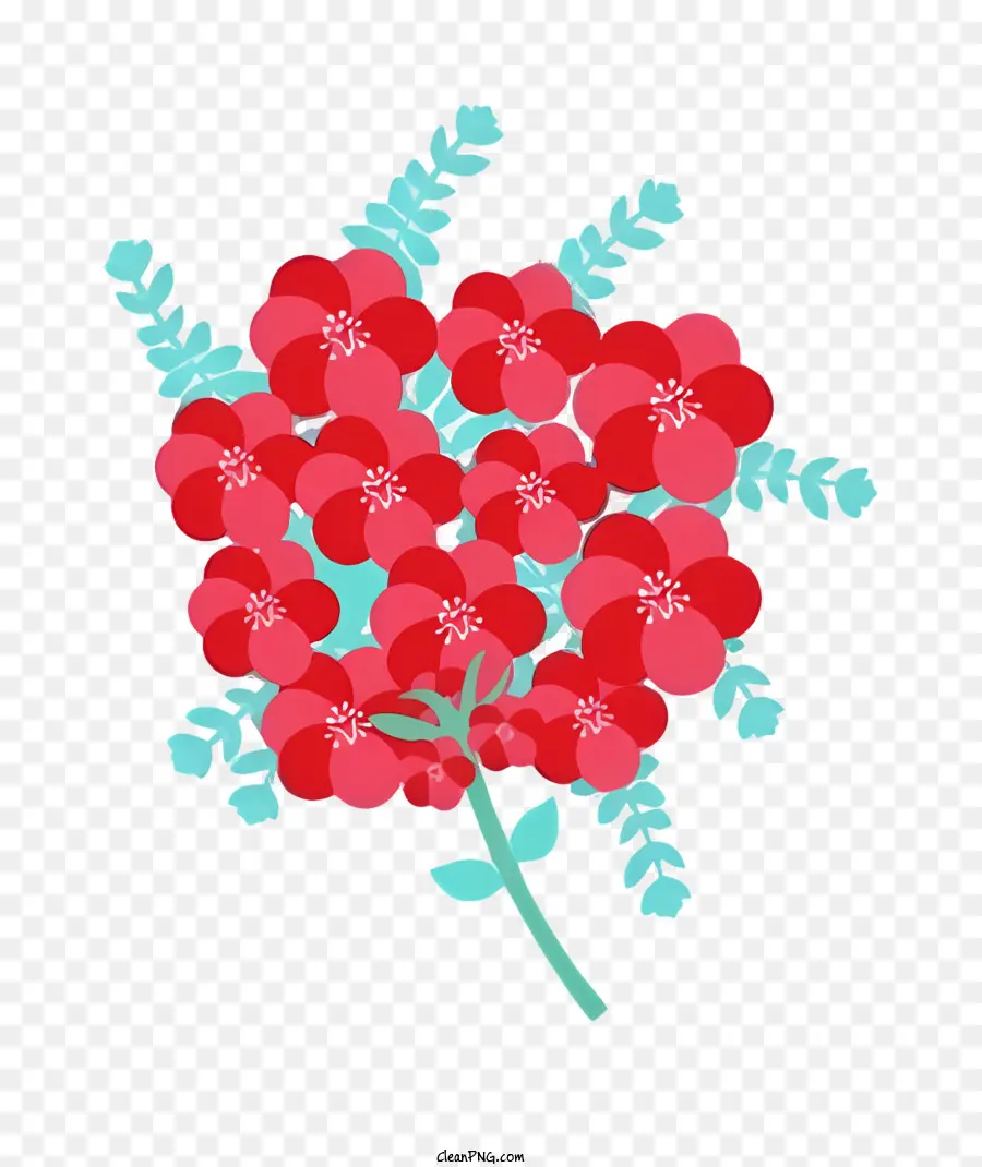 Fleurs Rouges，Bouquet PNG