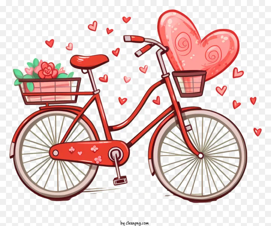 Bicyclette Rouge，Panier PNG