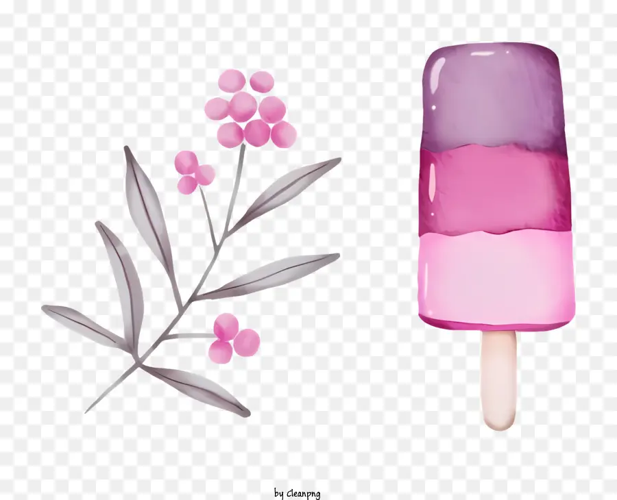 Rose De Popsicle，Fleurs Pourpres PNG