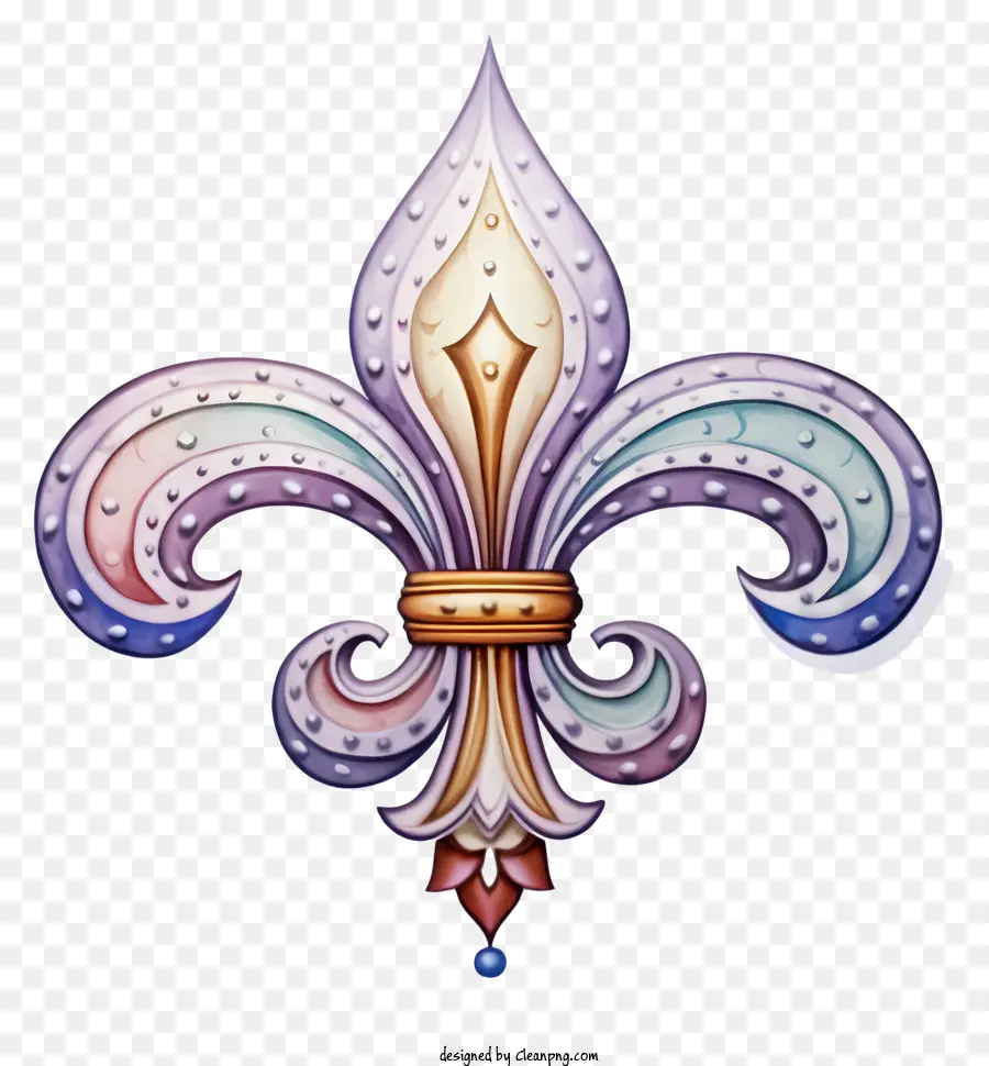 Motif Fleur De Lys，Fleur De Lys Colorée PNG