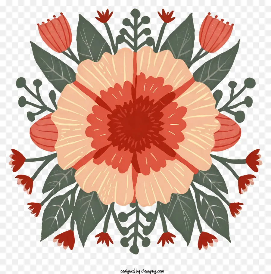 Design Floral，Fleurs Roses PNG