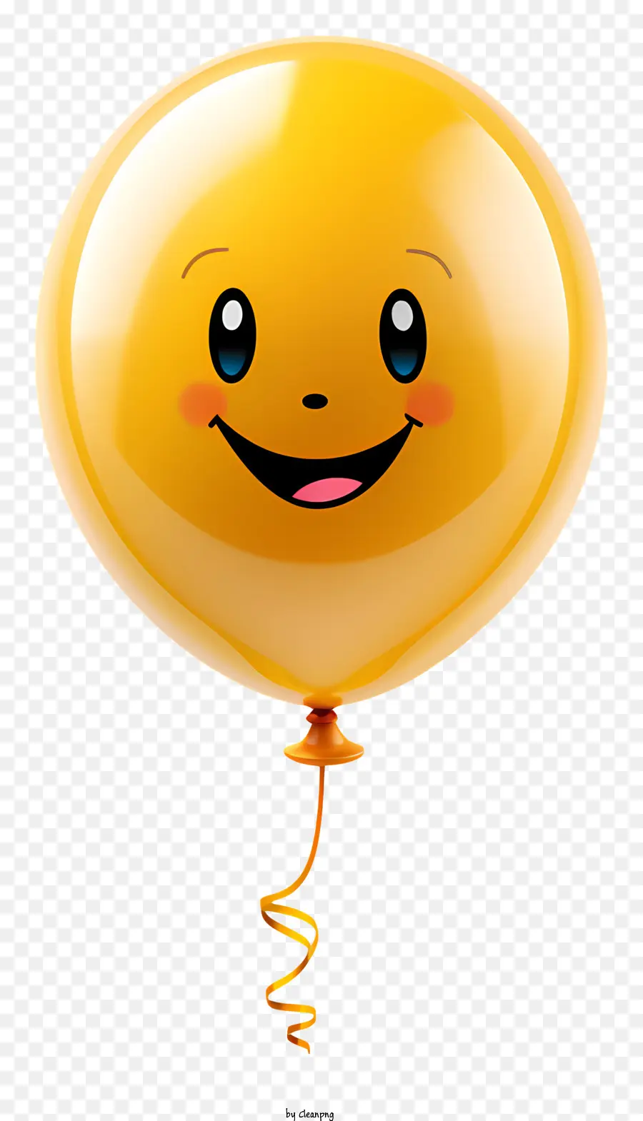 Ballon Jaune，Visage Souriant PNG