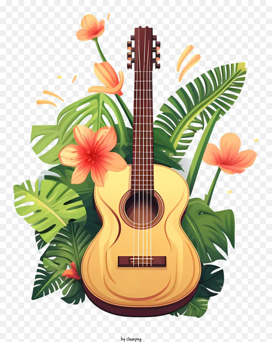 Guitare，Plantes Tropicales PNG