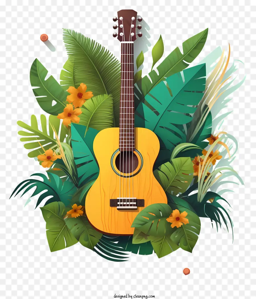 Guitare，Feuilles PNG