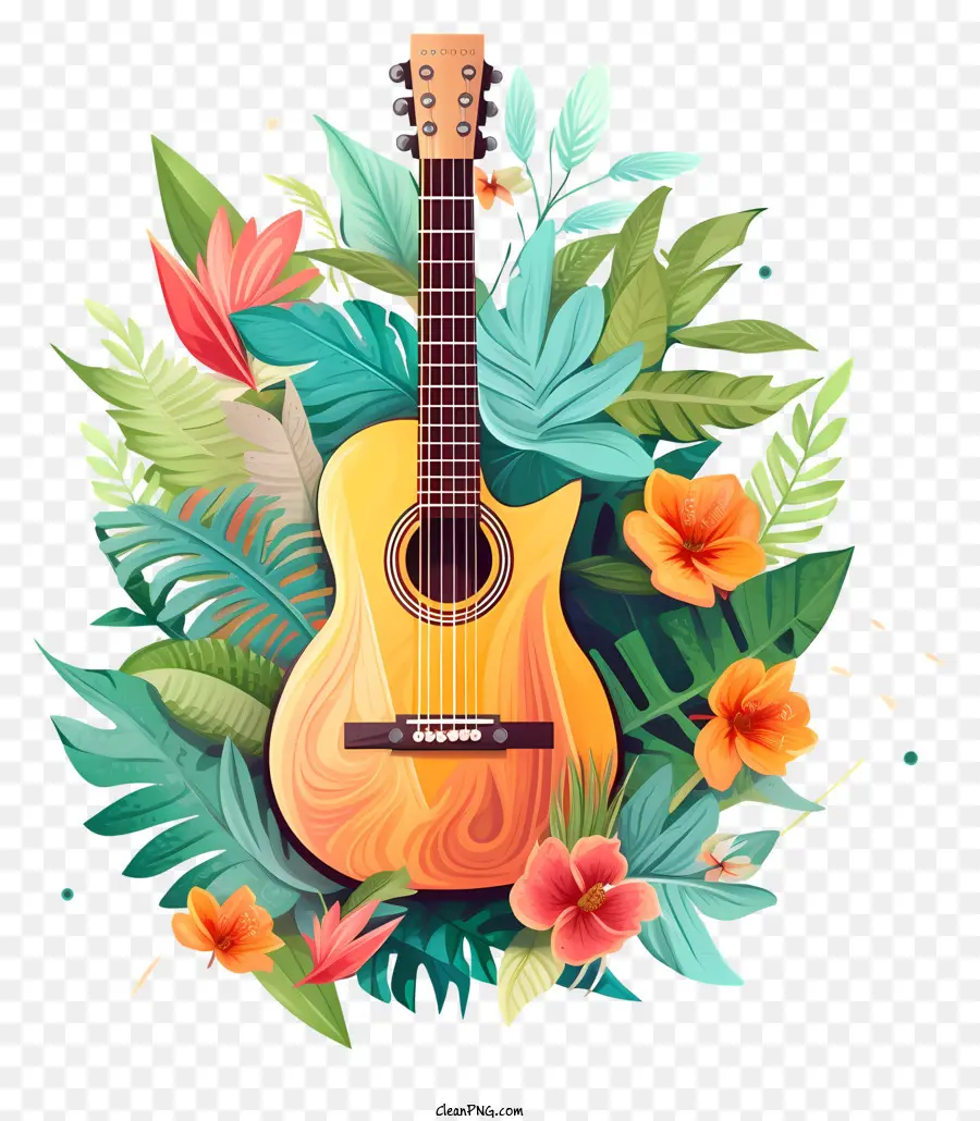 Guitare，Feuilles PNG