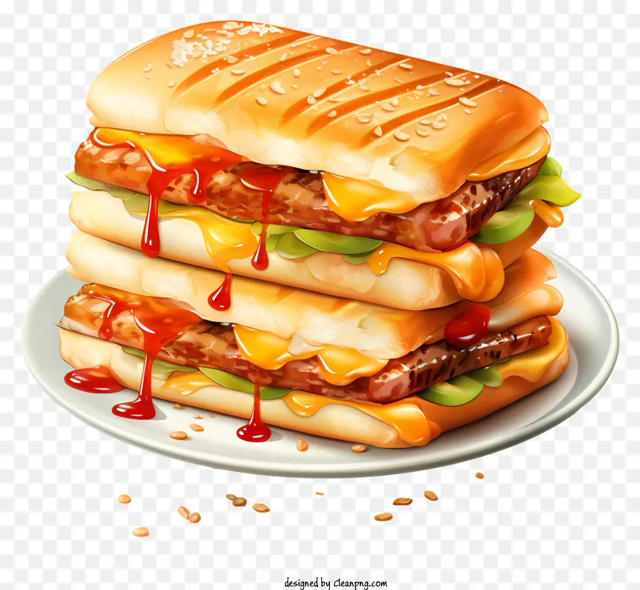 Sandwich，Sandwich Empilé PNG